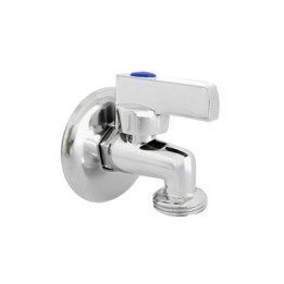 RUBINETTO LAVATRICE A SFERA PESANTE IN OTTONE CROMATO 1/2" x 3/4"