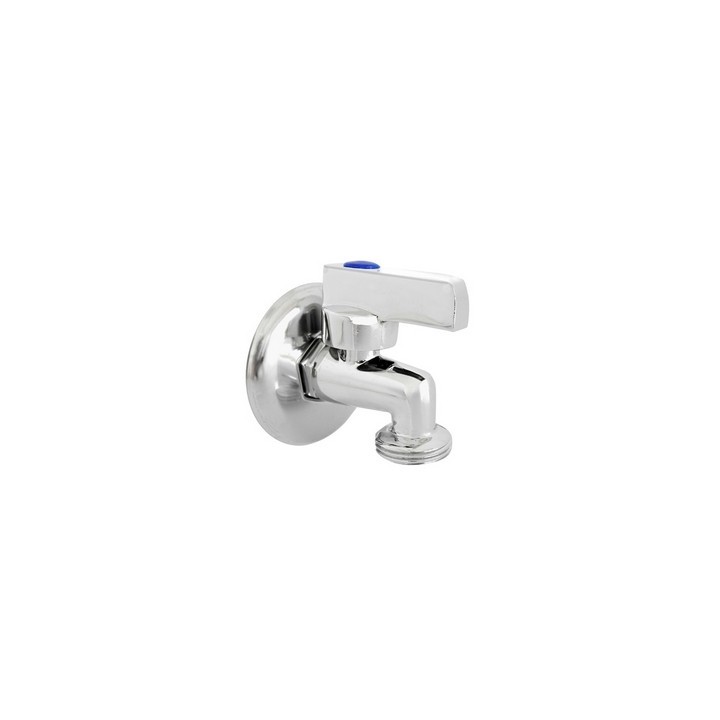 RUBINETTO LAVATRICE A SFERA PESANTE IN OTTONE CROMATO 1/2" x 3/4"