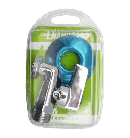 RUBINETTO LAVATRICE A SFERA PESANTE IN OTTONE CROMATO BLISTER 1/2" x 3/4"