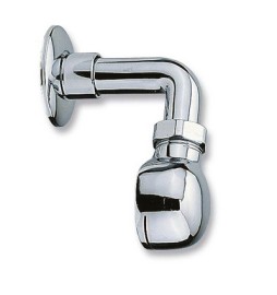 CURVA DI ALIMENTAZIONE PER ORINATOIO CON SPARTIACQUA Cromo
