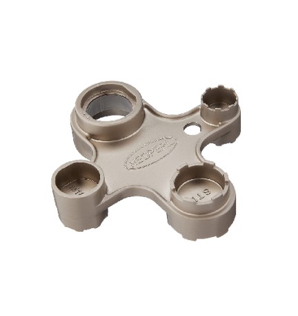 CHIAVE UNIVERSALE NICHELATA PER MONTAGGIO AERATORI -