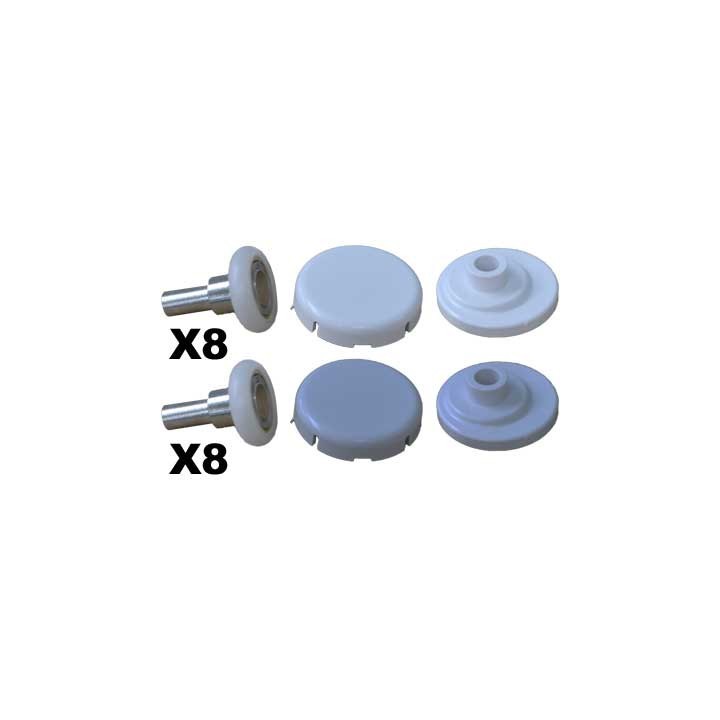 KIT SCORRIMENTO C/CUSCINETTI PER MIAMI 4 MM - Cromato