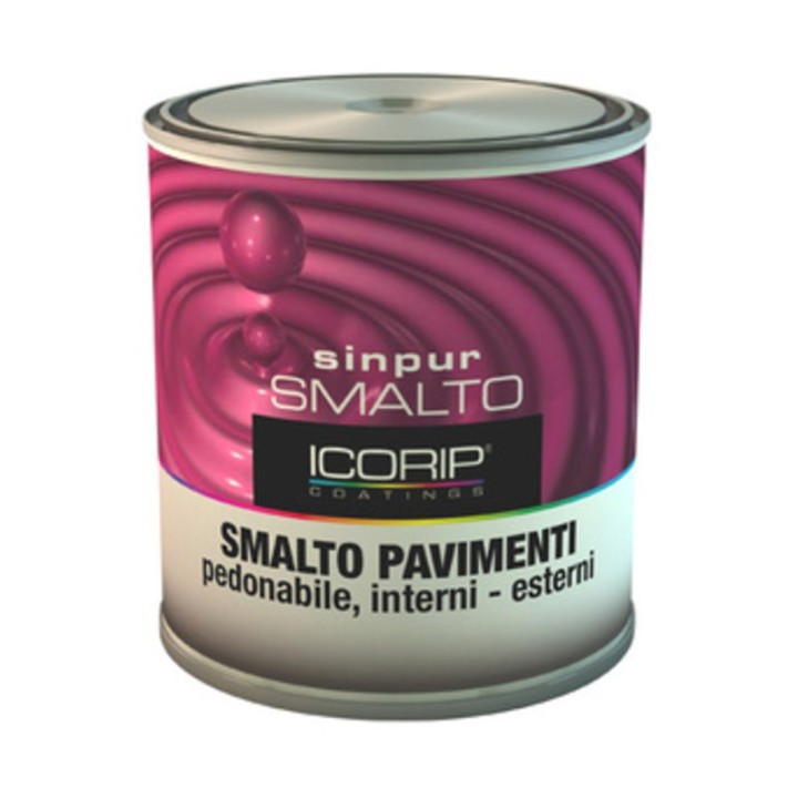 SMALTO SINPUR ROSSO P/PAVIMENTO 0,750 L