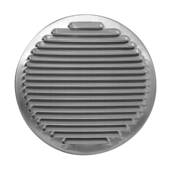 GRIGLIA AERAZIONE ALLUM C/RETE ANTINS D 150 MM