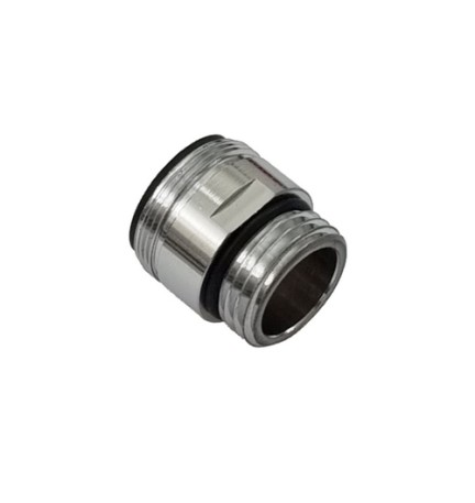 AERATORE IN OTTONE CROMO 24X1M - M1/2 COMPLETO DI CARTUCCIA 24x1M - 1/2M