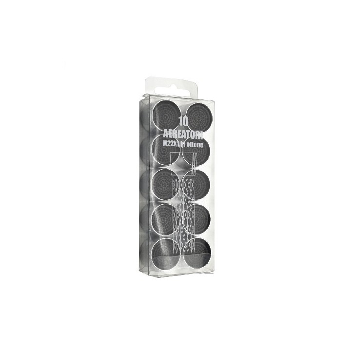 10 PZ AERATORI FEMMINA IN OTTONE PER RUBINETTI 22X1 mm 22 x 1