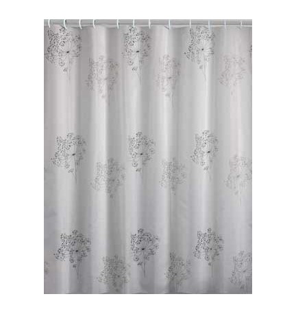 TENDA DOCCIA PARFUME TESSUTO - 180x200 Bianco/Nero