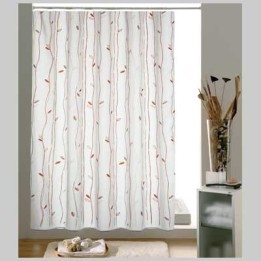 TENDA DOCCIA CAFFE' TESSUTO - 120x200 Bianco/Beige/Marrone