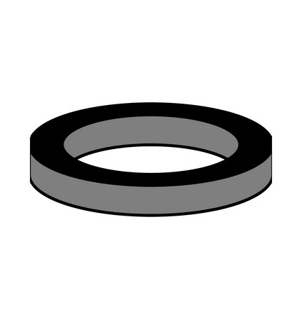10 PZ GUARNIZIONI IN GOMMA PER CARTUCCIA INTERNA M22 - 16 x 20,8 x 1,5 mm