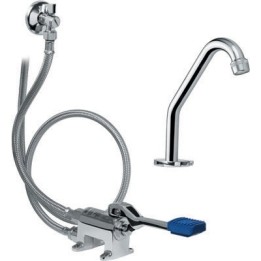 KIT RUBINETTO PEDALE 1 VIA ESTERNO A PAVIMENTO -