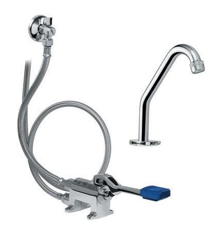 KIT RUBINETTO PEDALE 1 VIA ESTERNO A PAVIMENTO -