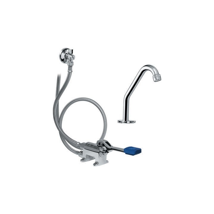 KIT RUBINETTO PEDALE 1 VIA ESTERNO A PAVIMENTO -