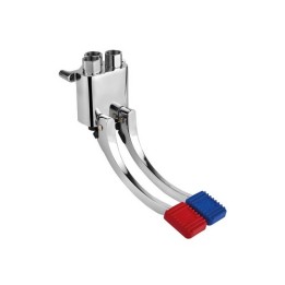 RUBINETTO A PEDALE ESTERNO 2 VIE PER PARETE S/FLEX. S/RUB. 1/2