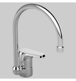 MONOCOMANDO LAVELLO CON BOCCA ALTA BASE - Cromo