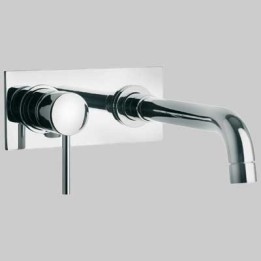 MONOCOMANDO LAVABO A MURO DISCO - Cromo