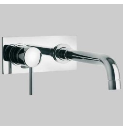 MONOCOMANDO LAVABO A MURO DISCO - Cromo