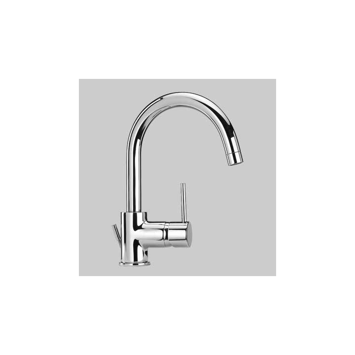 MONOCOMANDO LAVABO BOCCA ORIENTABILE DISCO - Cromo
