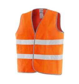 GILET ALTA VISIBILITA ARANCIO OMOLOGATO