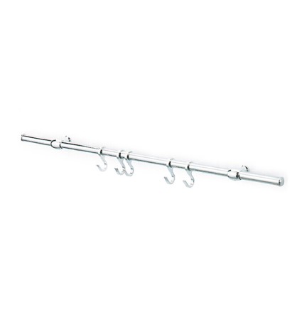 KIT SOTTOPENSILE C/GANCI NICHEL SATINATO 90 CM