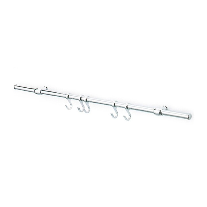 KIT SOTTOPENSILE C/GANCI NICHEL SATINATO 90 CM