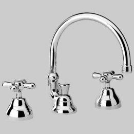 BATTERIA LAVABO BOCCA ALTA LIBERTY - Cromo