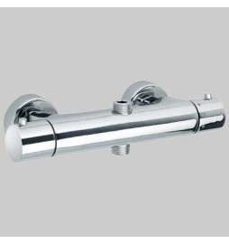 MONOCOMANDO DOCCIA ESTERNO TERMOSTATO CON DEVIATORE 2 VIE DISCO - Cromo
