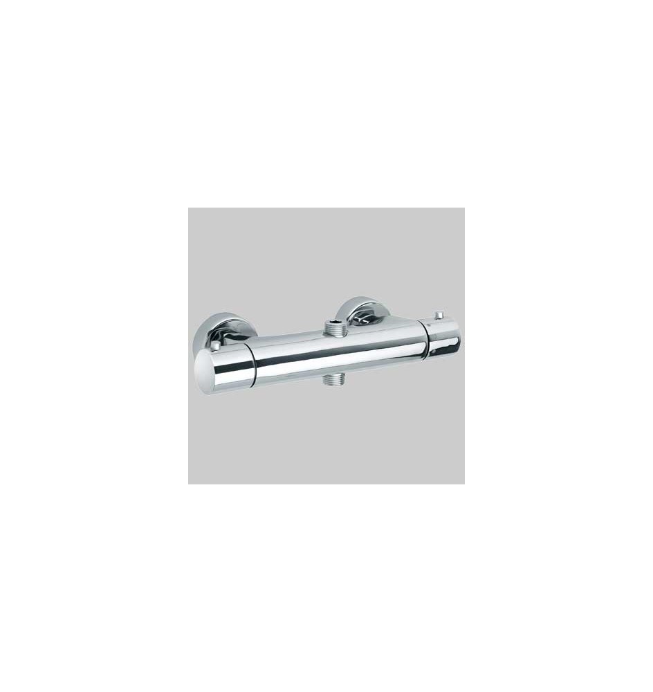 MONOCOMANDO DOCCIA ESTERNO TERMOSTATO CON DEVIATORE 2 VIE DISCO - Cromo