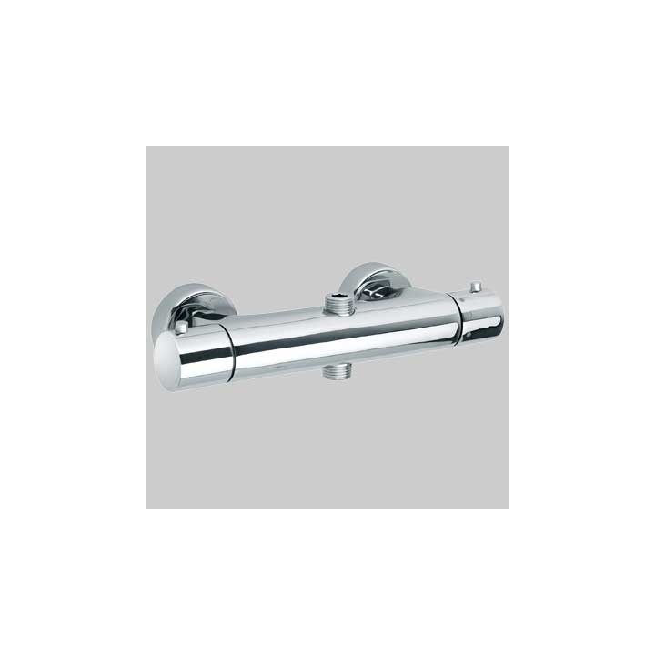 MONOCOMANDO DOCCIA ESTERNO TERMOSTATO CON DEVIATORE 2 VIE DISCO - Cromo