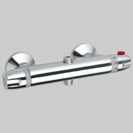 MONOCOMANDO DOCCIA ESTERNO TERMOSTATO CON DEVIATORE 2 VIE 2T - Cromo