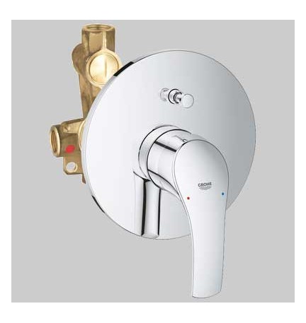 MONOCOMANDO DOCCIA INCASSO CON DEVIATORE EUROSMART NEW - Cromo