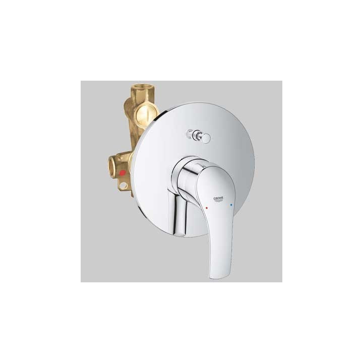 MONOCOMANDO DOCCIA INCASSO CON DEVIATORE EUROSMART NEW - Cromo