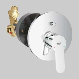 MONOCOMANDO DOCCIA INCASSO CON DEVIATORE BAUEDGE - Cromo