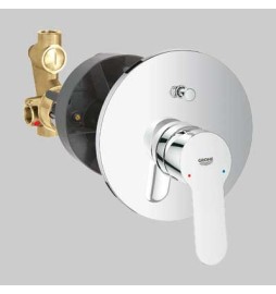 MONOCOMANDO DOCCIA INCASSO CON DEVIATORE BAUEDGE - Cromo