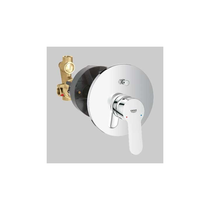 MONOCOMANDO DOCCIA INCASSO CON DEVIATORE BAUEDGE - Cromo
