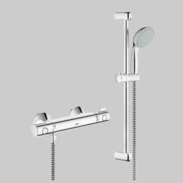 KIT TERMOSTATICO GROHTHERM + ASTA TEMPESTA - Cromo