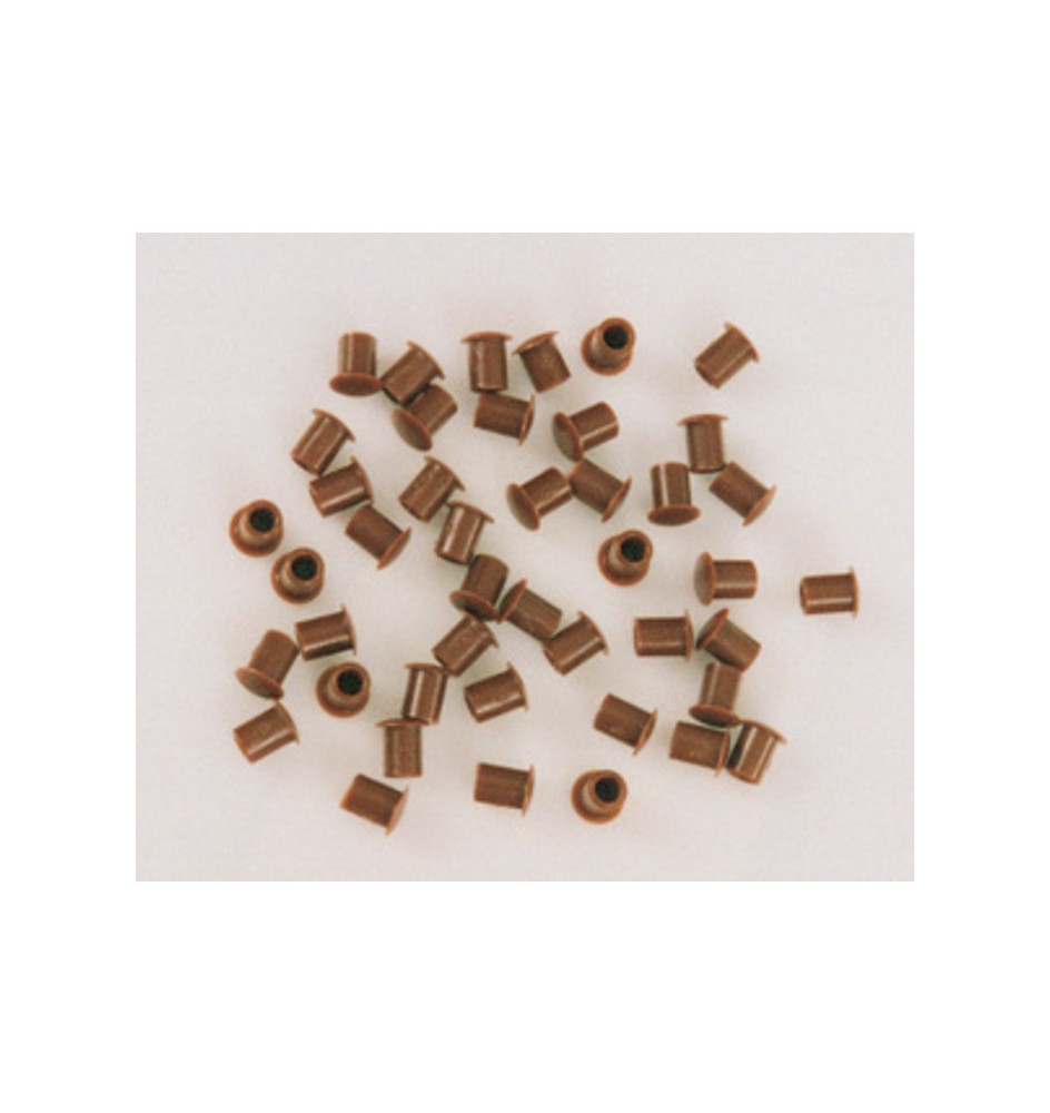 SC COPRIFORO PLASTICA MARRONE D 6 MM 50 PZ