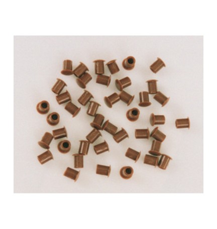 SC COPRIFORO PLASTICA MARRONE D 6 MM 50 PZ