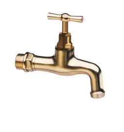 RUBINETTO CURVO IN OTTONE LUCIDATO 1/2" (DN 15)