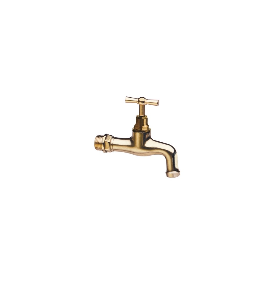 RUBINETTO CURVO IN OTTONE LUCIDATO 1/2" (DN 15)