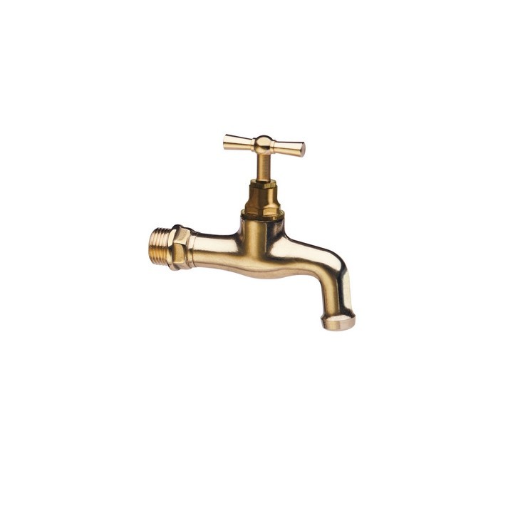 RUBINETTO CURVO IN OTTONE LUCIDATO 1/2" (DN 15)