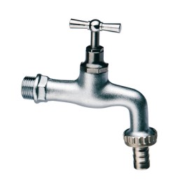 RUBINETTO PORTAGOMMA IN OTTONE CROMATO/SABBIATO 1/2" (DN 15)