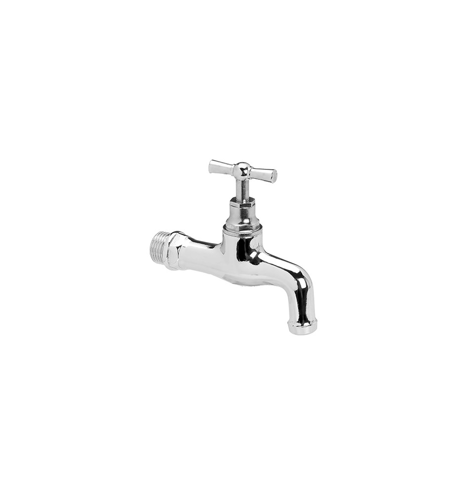 RUBINETTO A VITONE IN OTTONE CROMATO 1/2"