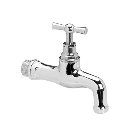 RUBINETTO A VITONE IN OTTONE CROMATO 1/2"