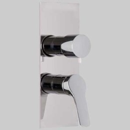 MONOCOMANDO DOCCIA INCASSO CON DEVIATORE 2-3 USCITE - Cromo