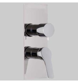 MONOCOMANDO DOCCIA INCASSO CON DEVIATORE 2-3 USCITE - Cromo