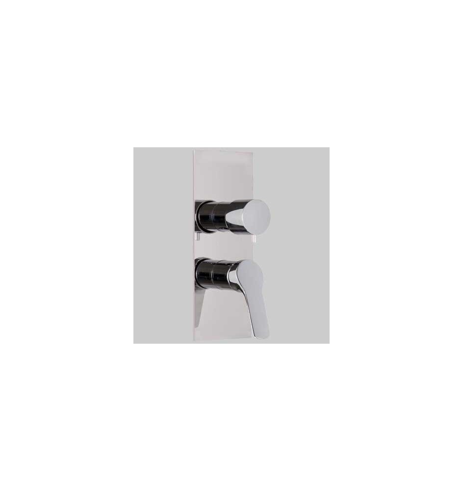 MONOCOMANDO DOCCIA INCASSO CON DEVIATORE 2-3 USCITE - Cromo