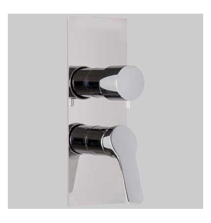 MONOCOMANDO DOCCIA INCASSO CON DEVIATORE 2-3 USCITE - Cromo