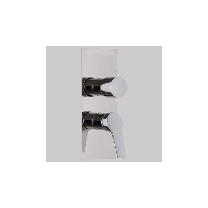 MONOCOMANDO DOCCIA INCASSO CON DEVIATORE 2-3 USCITE - Cromo