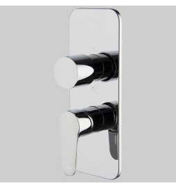 MONOCOMANDO DOCCIA INCASSO CON DEVIATORE 2-3 USCITE SERIE 22 - Cromo