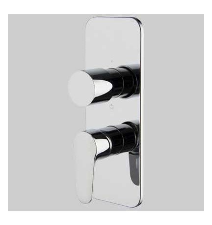 MONOCOMANDO DOCCIA INCASSO CON DEVIATORE 2-3 USCITE SERIE 22 - Cromo